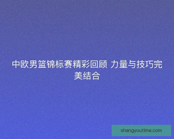 中欧男篮锦标赛精彩回顾 力量与技巧完美结合